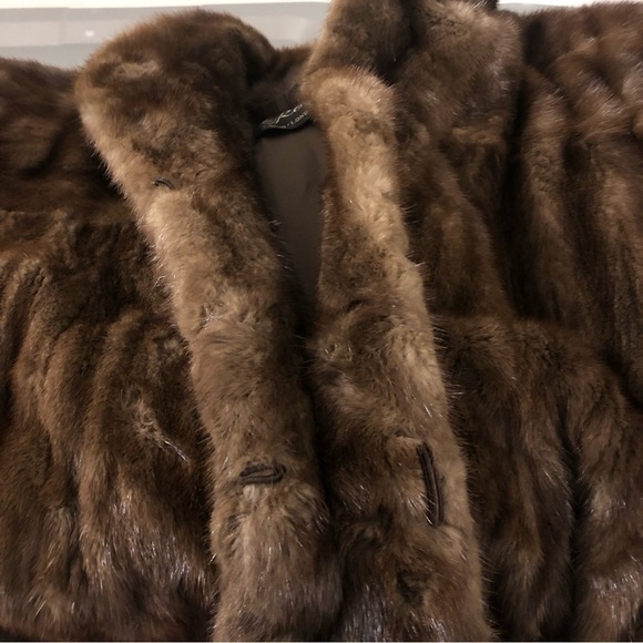 Revillon Fur Long Brown Mink Coat *heavy weight with pockets | Carolina Herrera - Picture 11 of 11